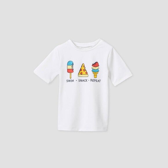 Toddler Boys' Swim Snack Repeat Short Sleeve Rash Guard Swim Shirt - Cat & Jack - Picture 1 of 1